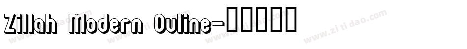 Zillah Modern Ouline字体转换